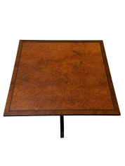 Art Deco Tilt-Top Table, Solid Walnut & Burl, Swedish Design, 1930s